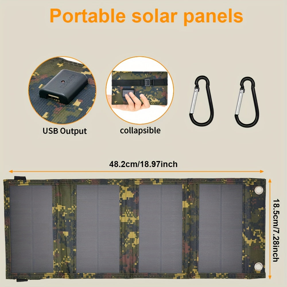 Portable Foldable Camouflage Solar Panel Charger-4