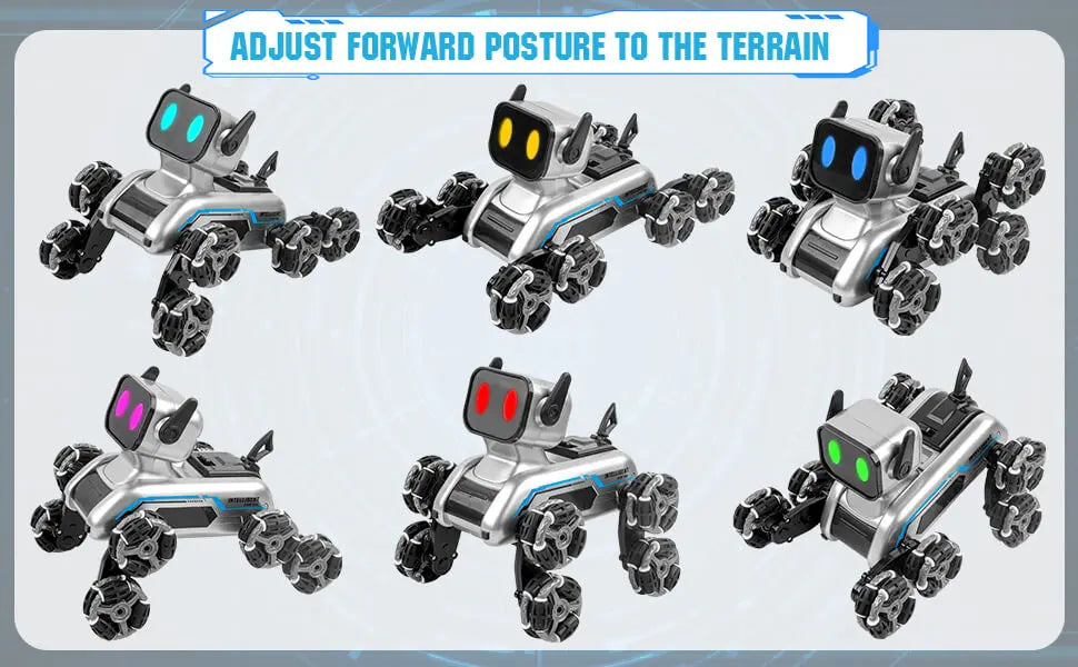 Remote Control Robot Dog | Gesture Sensing,Stunt Rc Cars, Interactive Pocket Emo Robot,Cool Lighting & Music