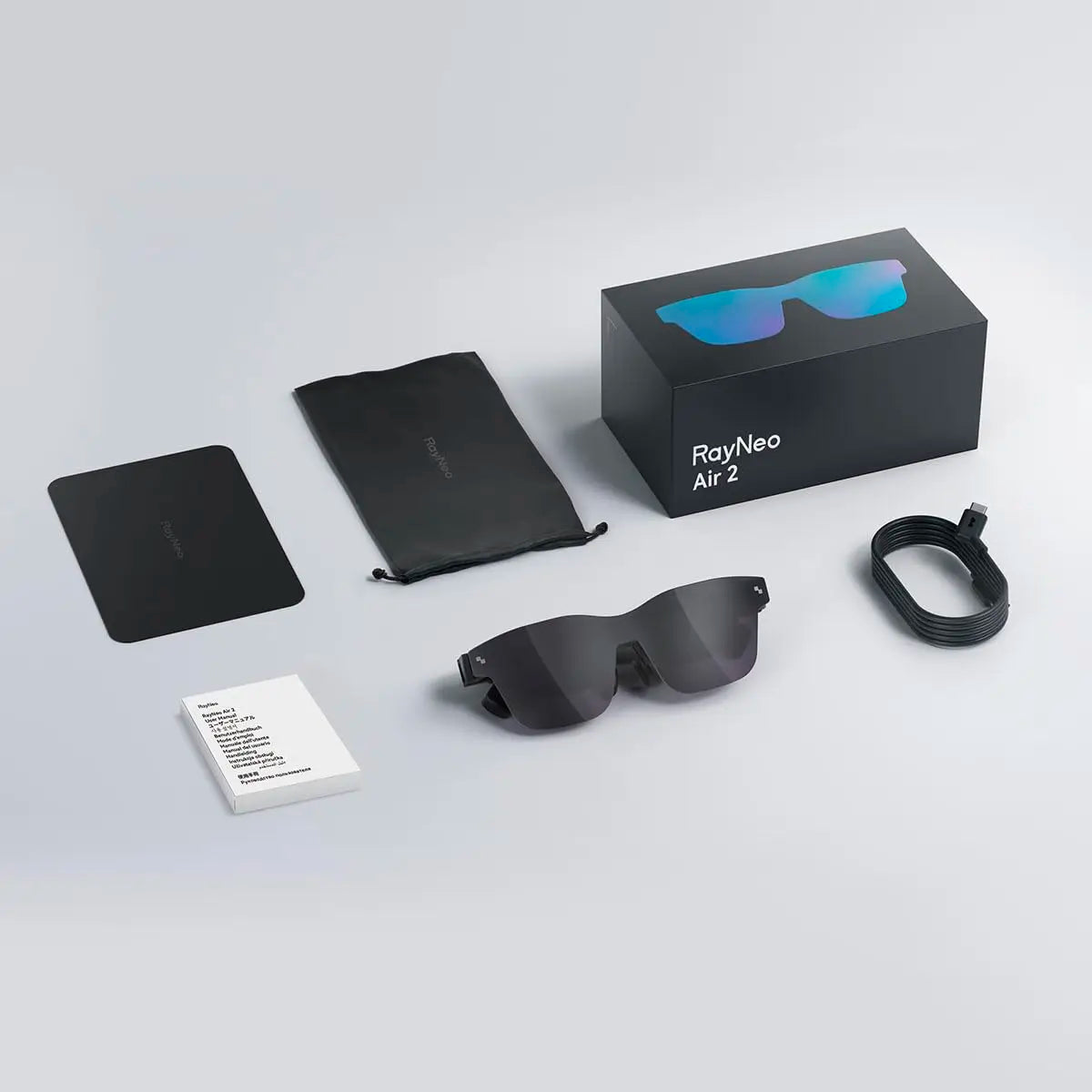 RayNeo Air2 Smart Glasses: 1000nits Brilliance, 76g Feather Design, See Beyond