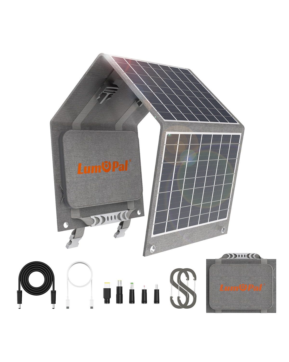 LUM Solar 40 Portable Solar Panel-Gray-0