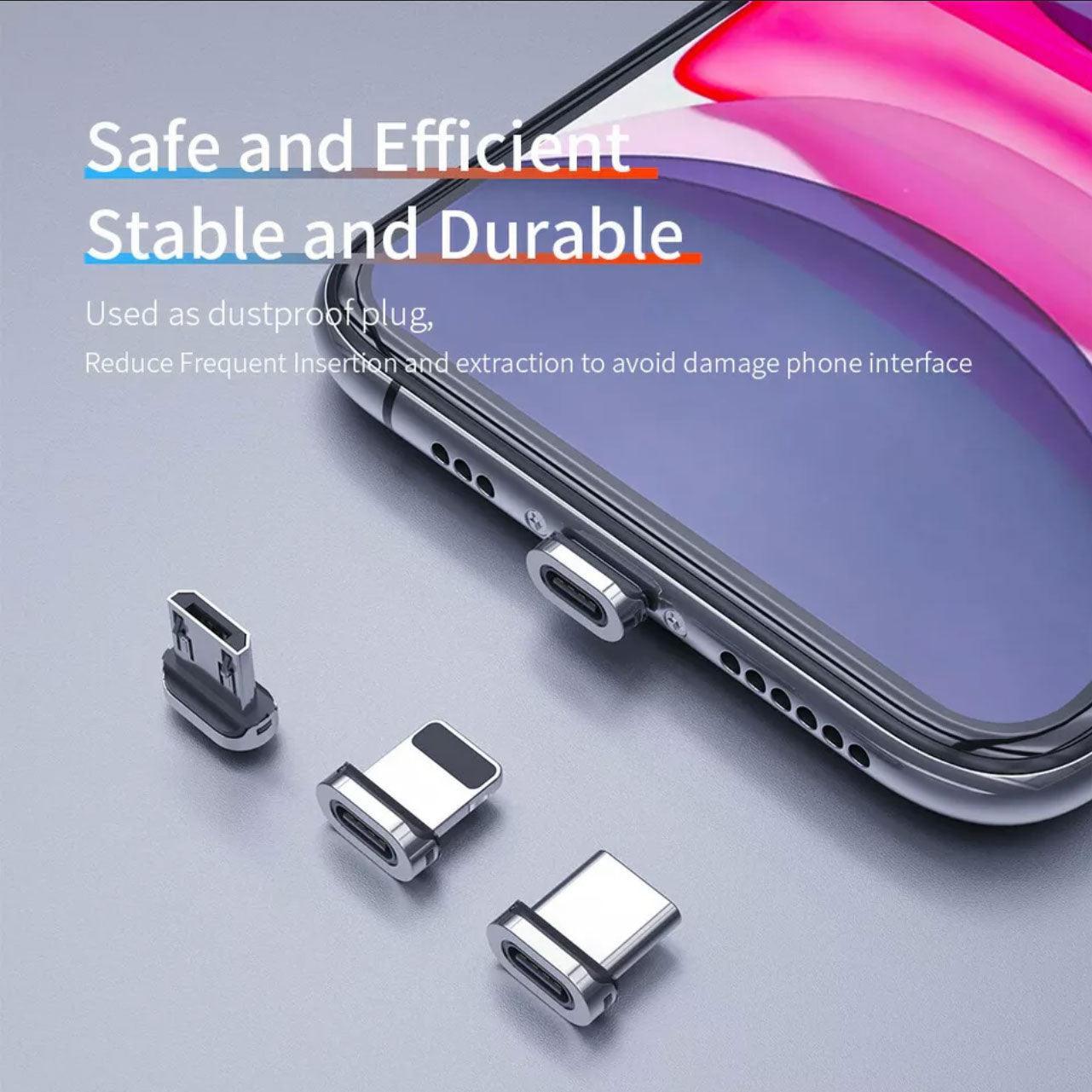 Red Essager Magnetic Fast Charging Data Usb Cable For Micro Type C Iphone-3