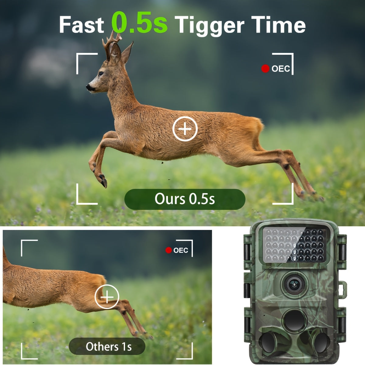 Trail Camera with Night Vision (2.7K 32MP)