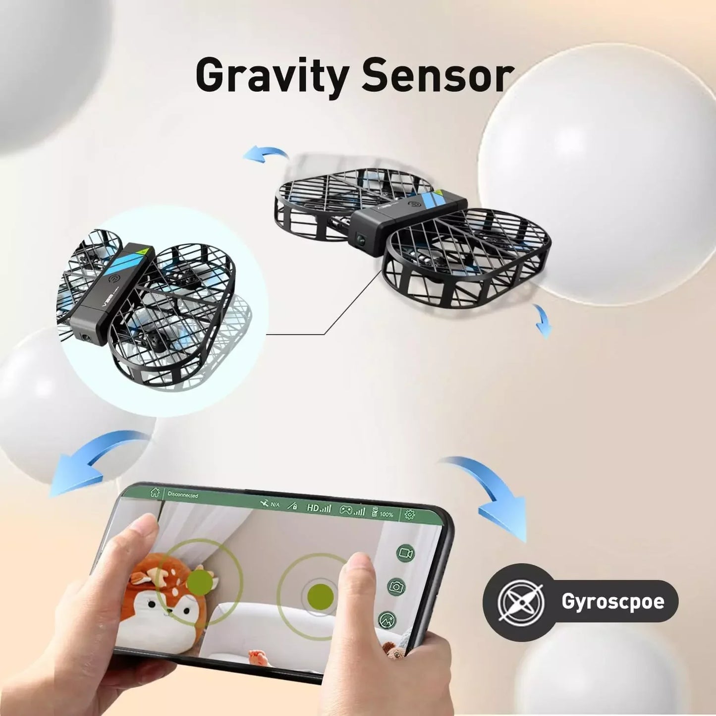 6K HD V38 Mini RC Drone-3