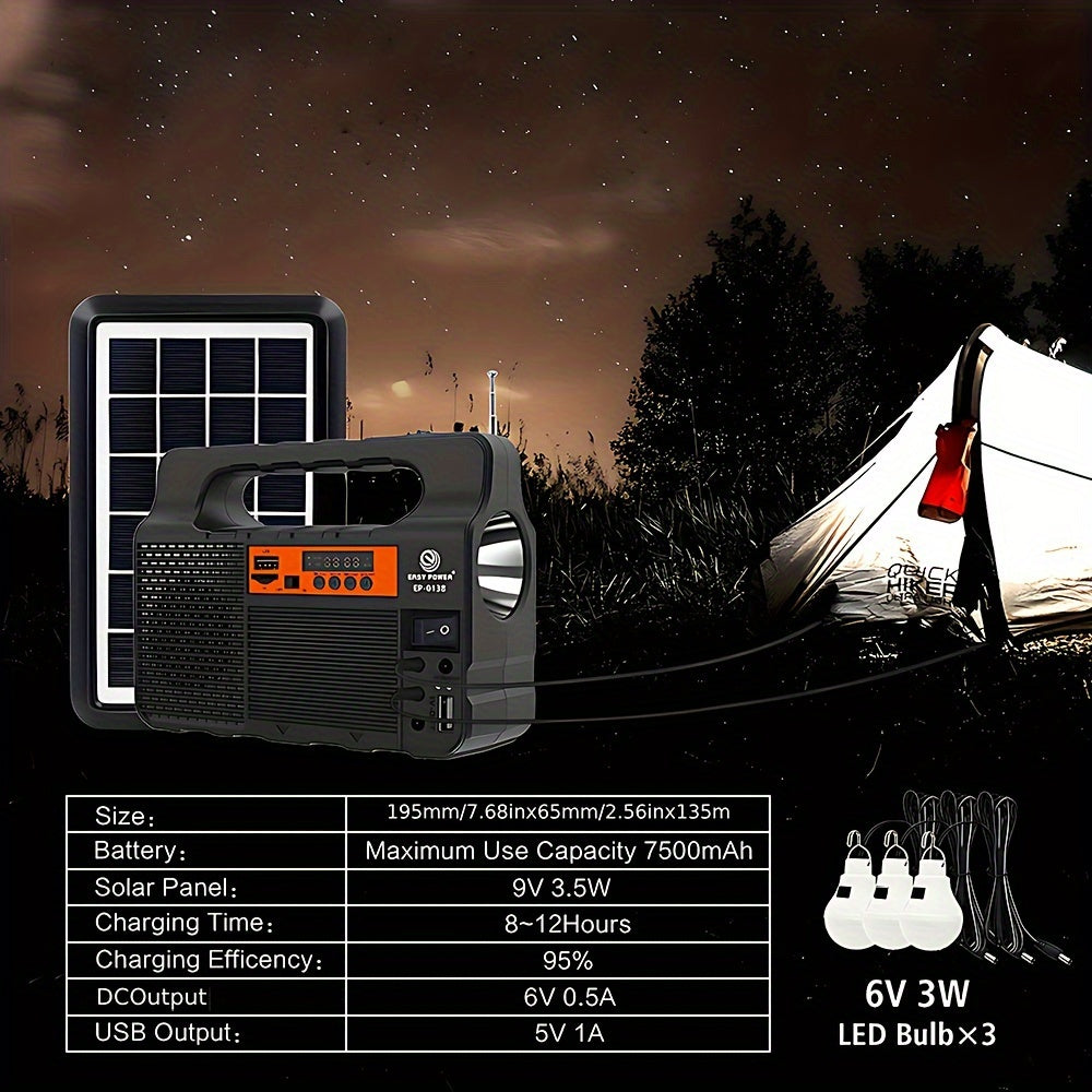 Outdoor Solar Power Searchlight for Camping-2