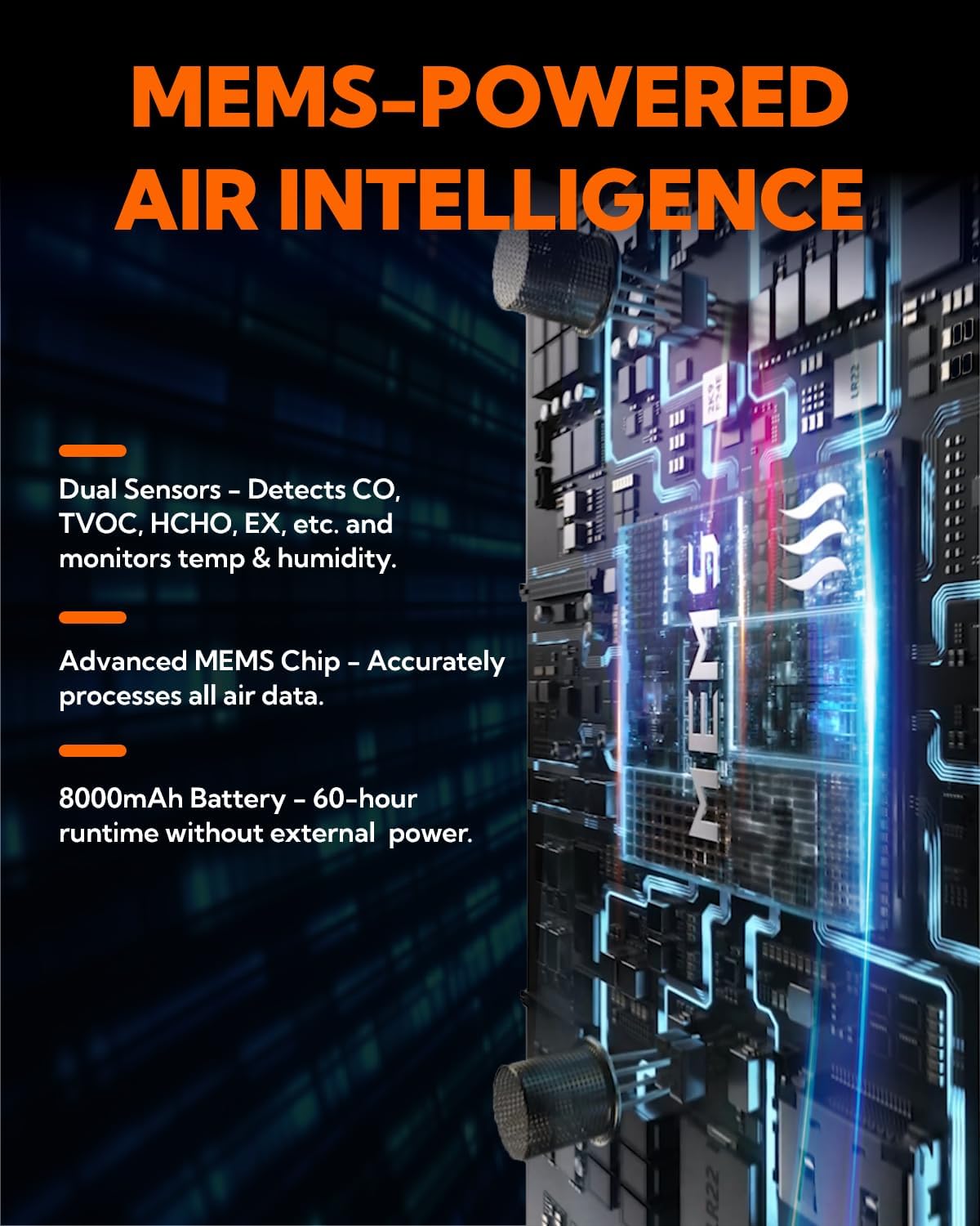 LUM GUARD Portable Air Monitor(white)-2