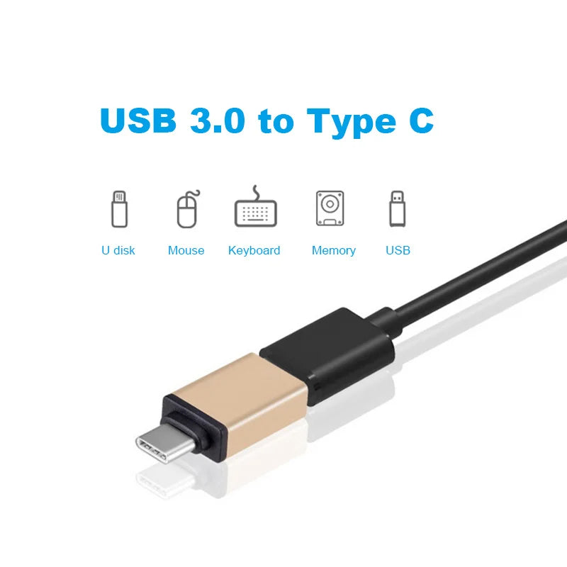 Hot Mini Type C USB 3.1 Male to USB 3.0 Female OTG Adapter 45W Power Converter for Laptop Cellphone Notebook