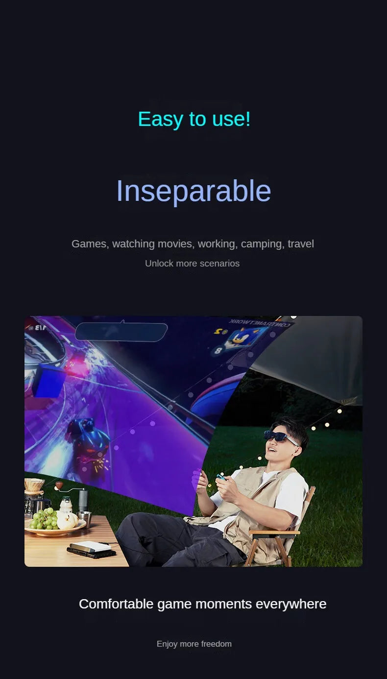 TCL Rayneo Air2 Smart AR Glasses HD Giant Screen Viewing Glasses 120Hz High Brush Giant Screen Portable XR Glasses