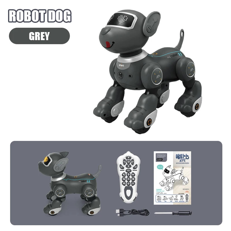Robot Dog Intelligent Ai Programmable Smart Toys for Children Multi-Functional with Sound Led Eyes Dancing Electronic Pets Dog