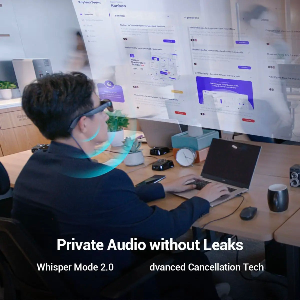 RayNeo Air2 Smart Glasses: 1000nits Brilliance, 76g Feather Design, See Beyond