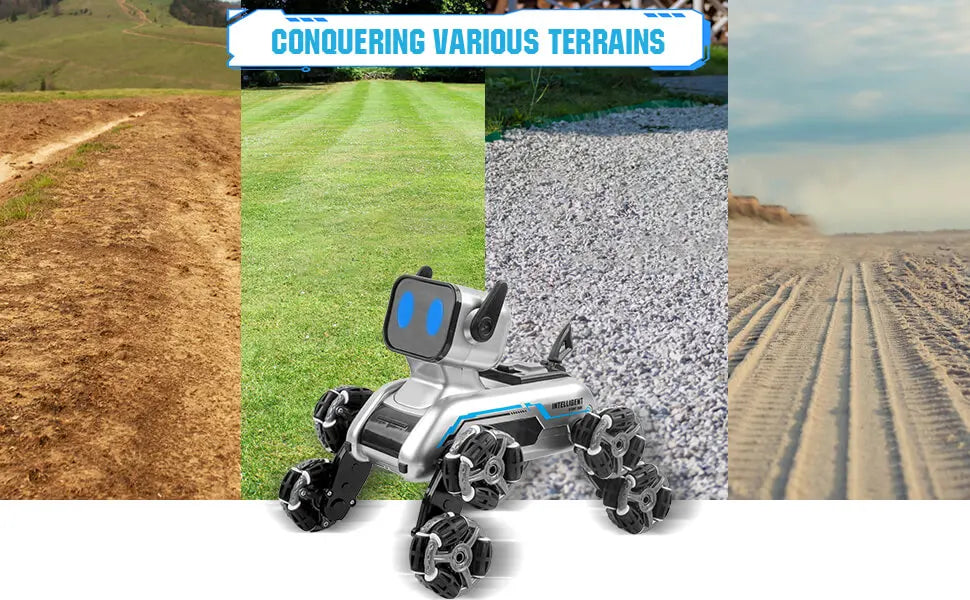 Remote Control Robot Dog | Gesture Sensing,Stunt Rc Cars, Interactive Pocket Emo Robot,Cool Lighting & Music