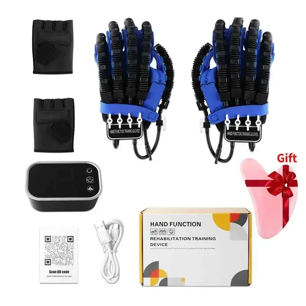 NNEOBA Robotic Rehabilitation Glove Automatic Pneumatic Hand Trainer Blue-0