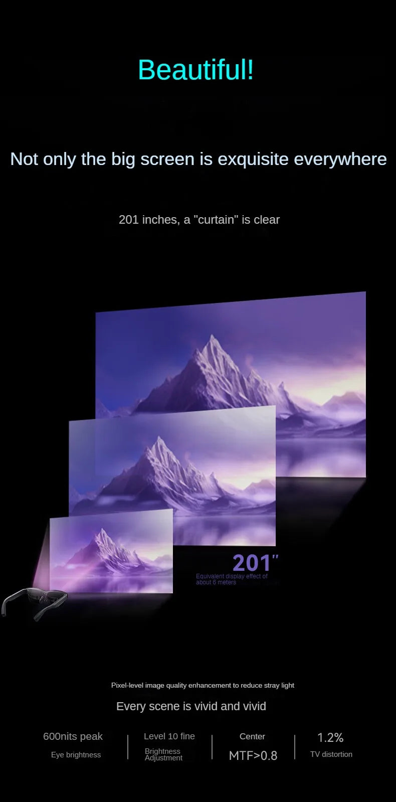 TCL Rayneo Air2 Smart AR Glasses HD Giant Screen Viewing Glasses 120Hz High Brush Giant Screen Portable XR Glasses