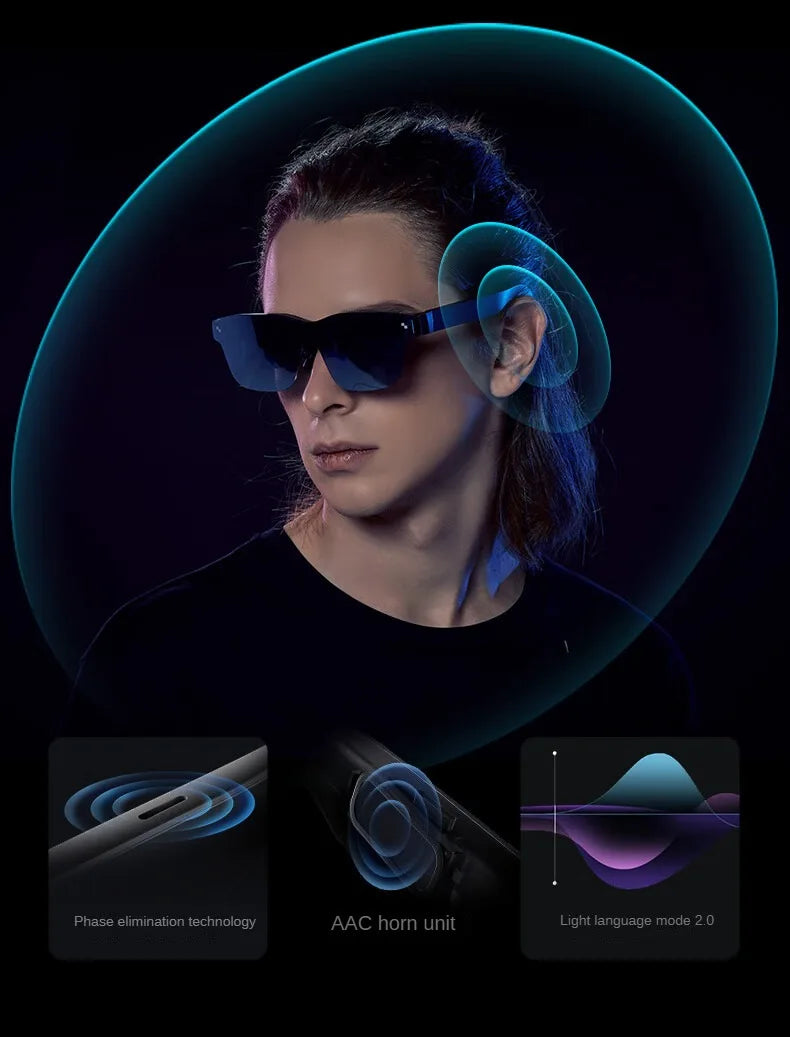 TCL Rayneo Air2 Smart AR Glasses HD Giant Screen Viewing Glasses 120Hz High Brush Giant Screen Portable XR Glasses