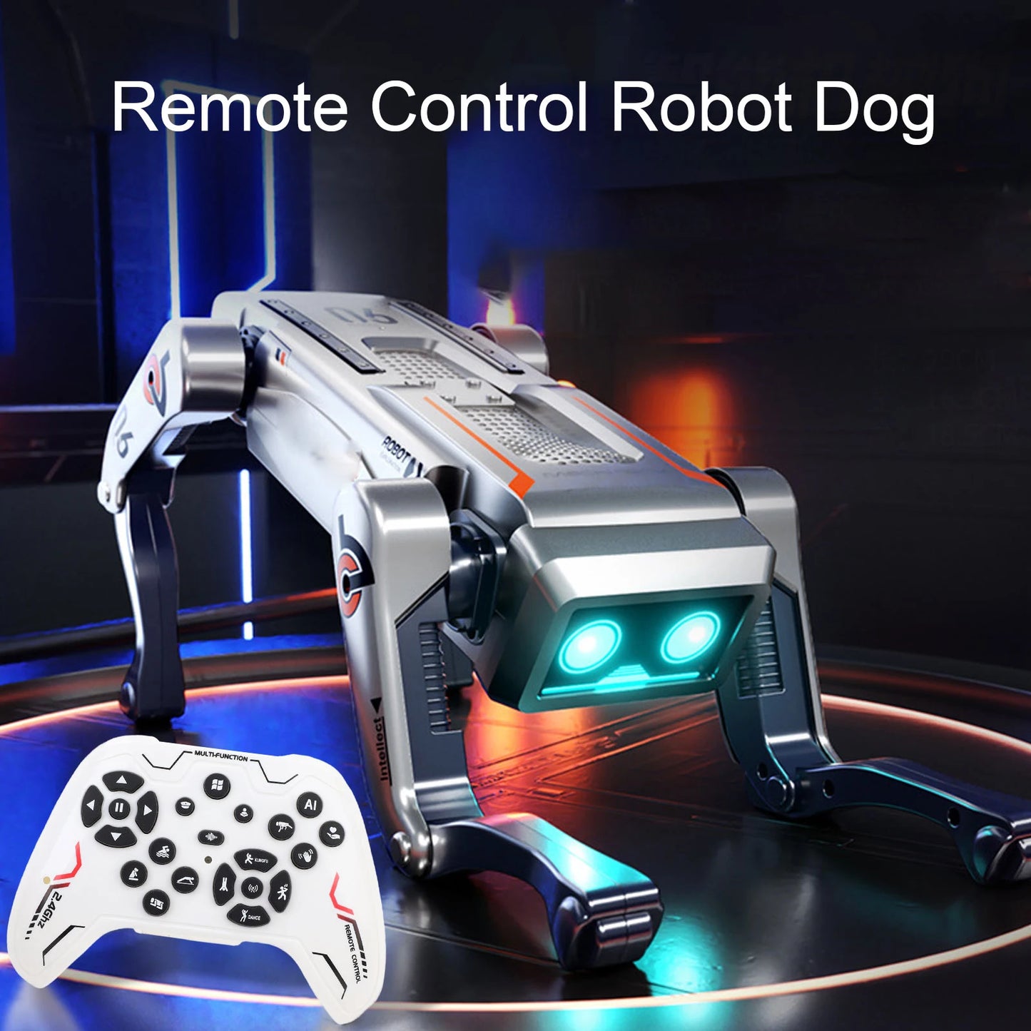 Programmable Quadruped Robot Smart Robot Dog Programmable Quadruped Voice Control AI Robot Dog with Music Light Effects
