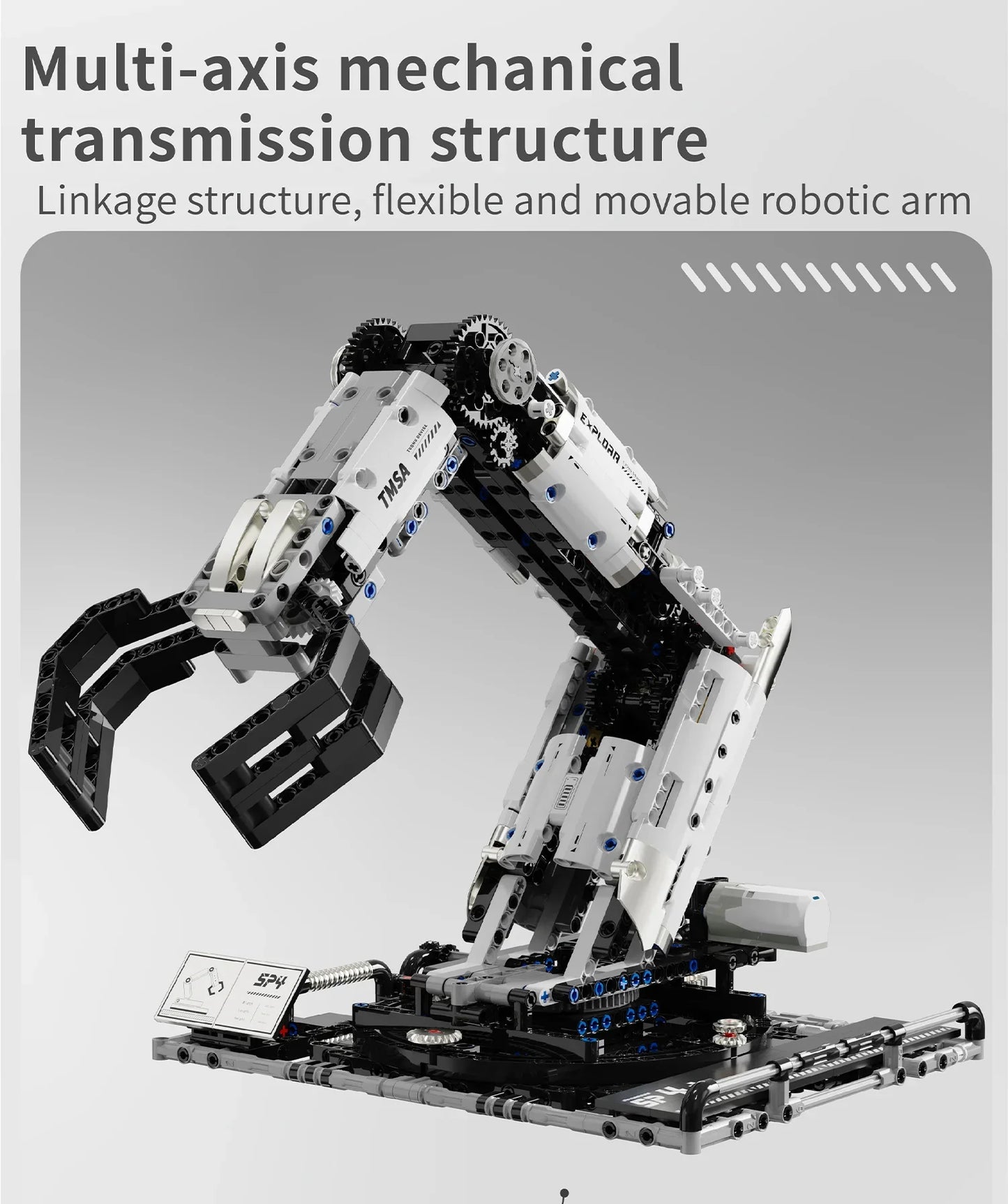 1029PCS Robotic Arm Building Blocks Set Remote Mechanical Arm Model Bricks Desktop Decoration Diy Toys For Kids Holiday Gifts