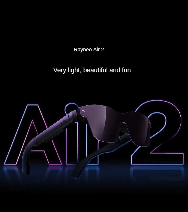 TCL Rayneo Air2 Smart AR Glasses HD Giant Screen Viewing Glasses 120Hz High Brush Giant Screen Portable XR Glasses