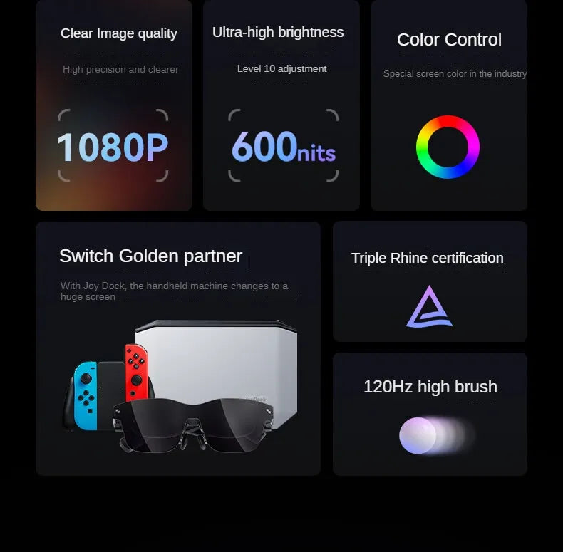 TCL Rayneo Air2 Smart AR Glasses HD Giant Screen Viewing Glasses 120Hz High Brush Giant Screen Portable XR Glasses