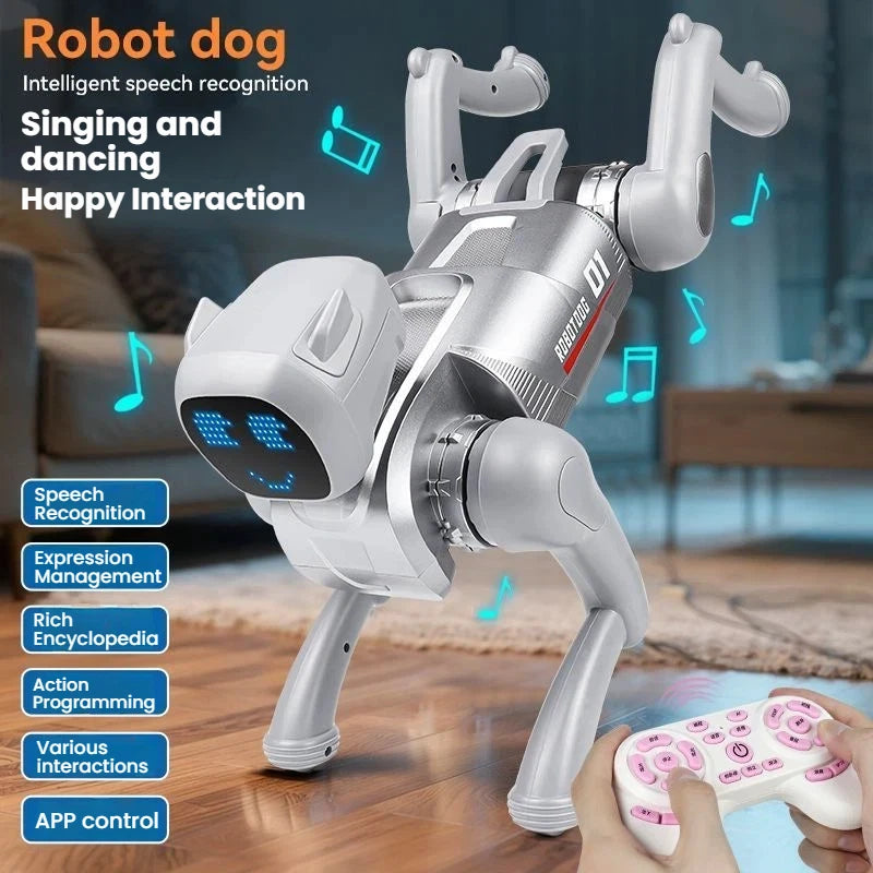 MIJIA AI Intelligent Interactive Robot Dog Voice Recognition Expression Management Action Sing Dance Multifunctional Robot Dog