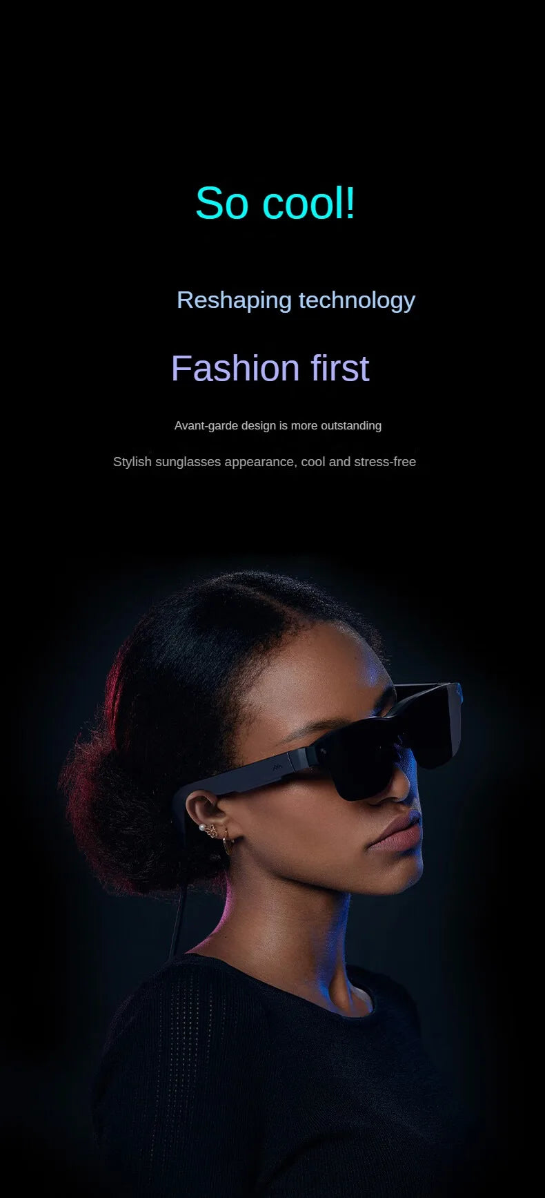 TCL Rayneo Air2 Smart AR Glasses HD Giant Screen Viewing Glasses 120Hz High Brush Giant Screen Portable XR Glasses