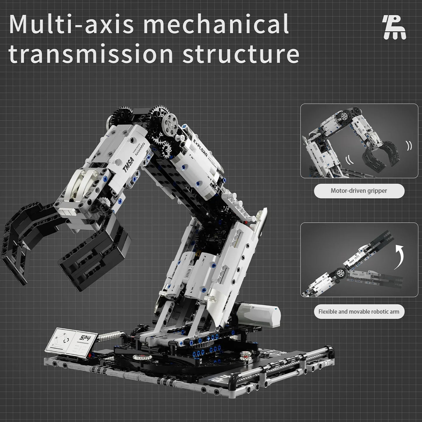 1029PCS Robotic Arm Building Blocks Set Remote Mechanical Arm Model Bricks Desktop Decoration Diy Toys For Kids Holiday Gifts