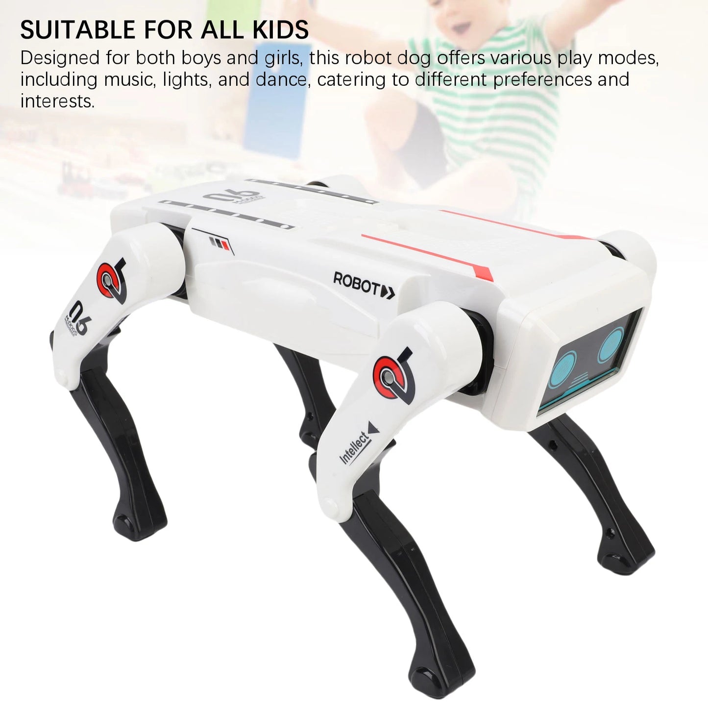 Programmable Quadruped Robot Smart Robot Dog Programmable Quadruped Voice Control AI Robot Dog with Music Light Effects