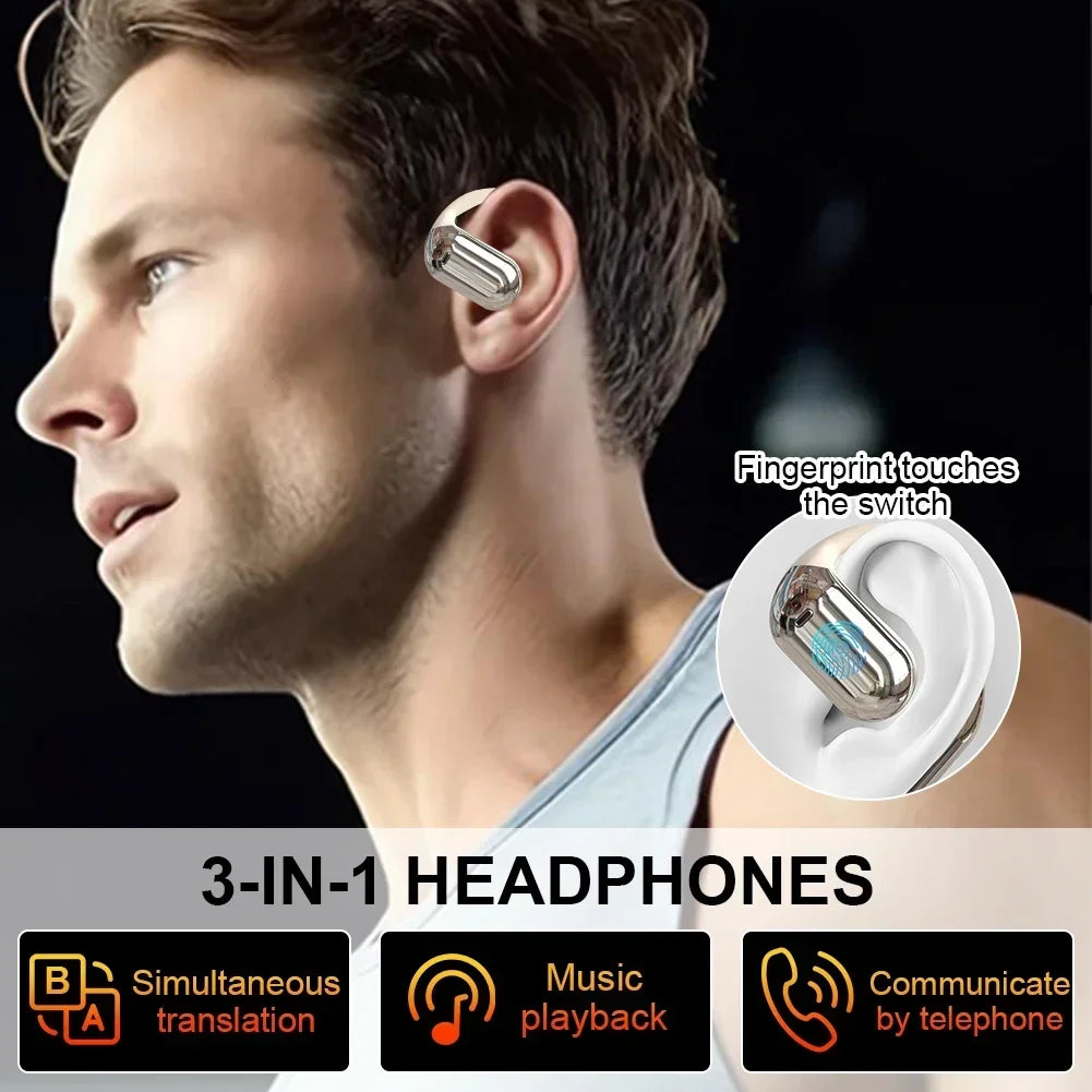 3-in-1 AI Translator Earbuds 144 Languages Noise Cancelling Bluetooth 5.3 Headset Instant Translator Smart Voice Real Time ﻿