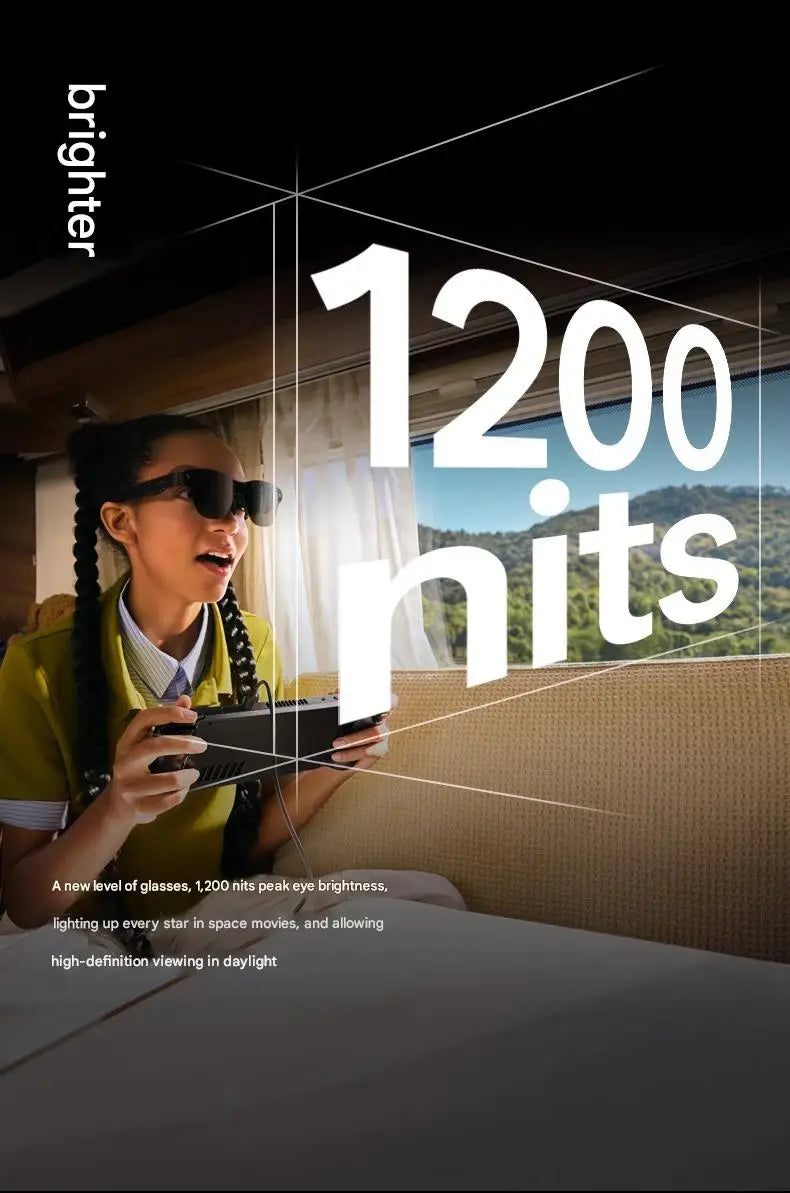 Rayneo Air3s Pro AR Smart Glasses 1200nits 135inches HD Screen 3840 Hz PWM 3D Glasses For Xbox PS5 Switch