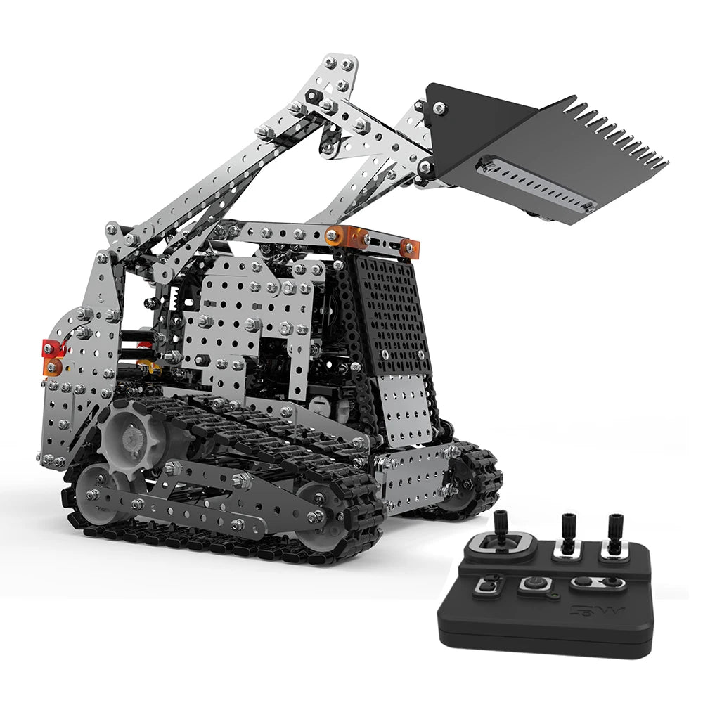 alloy bulldozer robot robot construction set robotics education kit robot kit mecano metal construction remote robotic kit