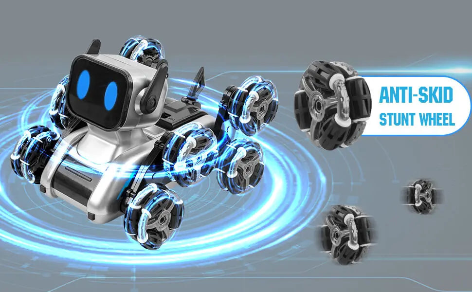 Remote Control Robot Dog | Gesture Sensing,Stunt Rc Cars, Interactive Pocket Emo Robot,Cool Lighting & Music