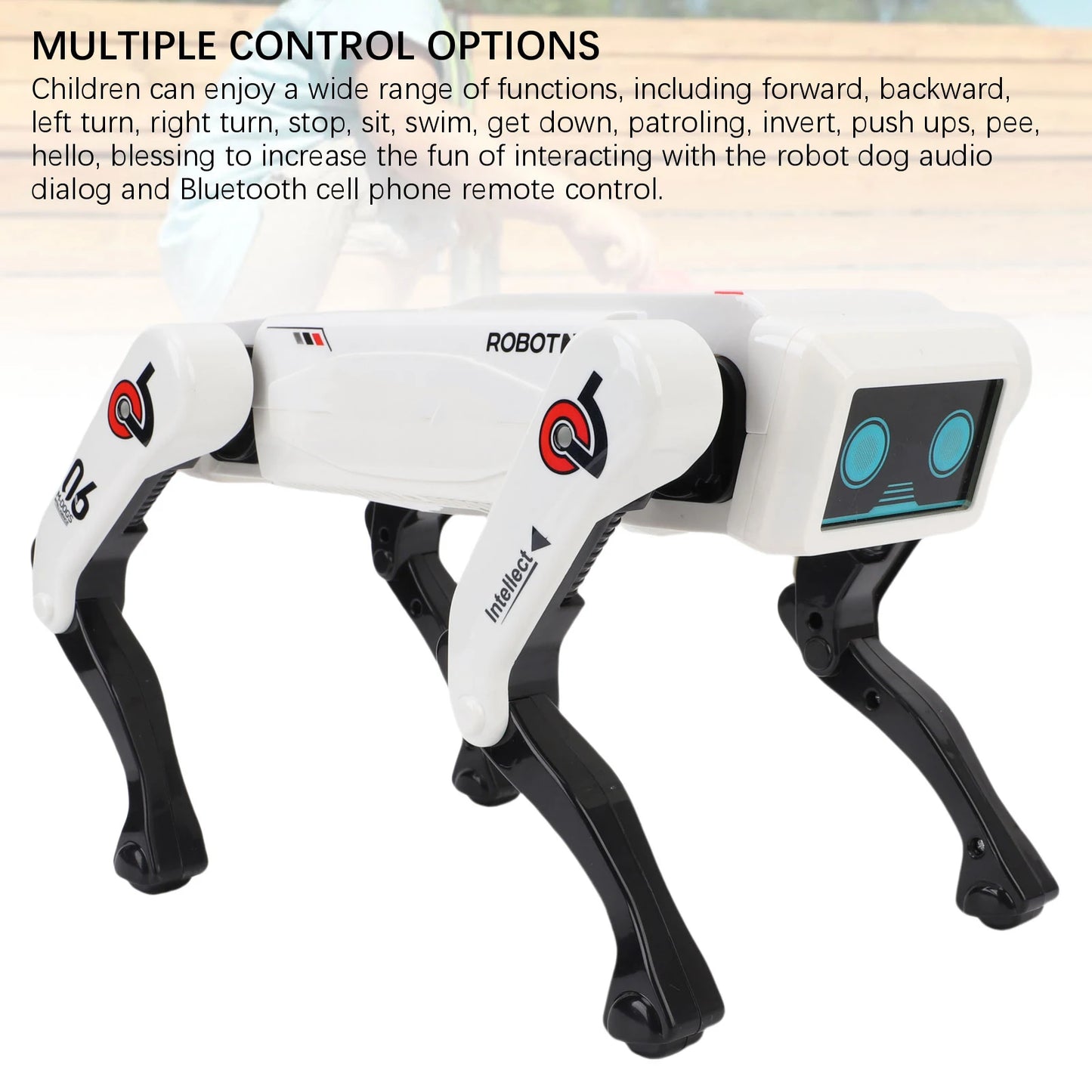 Programmable Quadruped Robot Smart Robot Dog Programmable Quadruped Voice Control AI Robot Dog with Music Light Effects