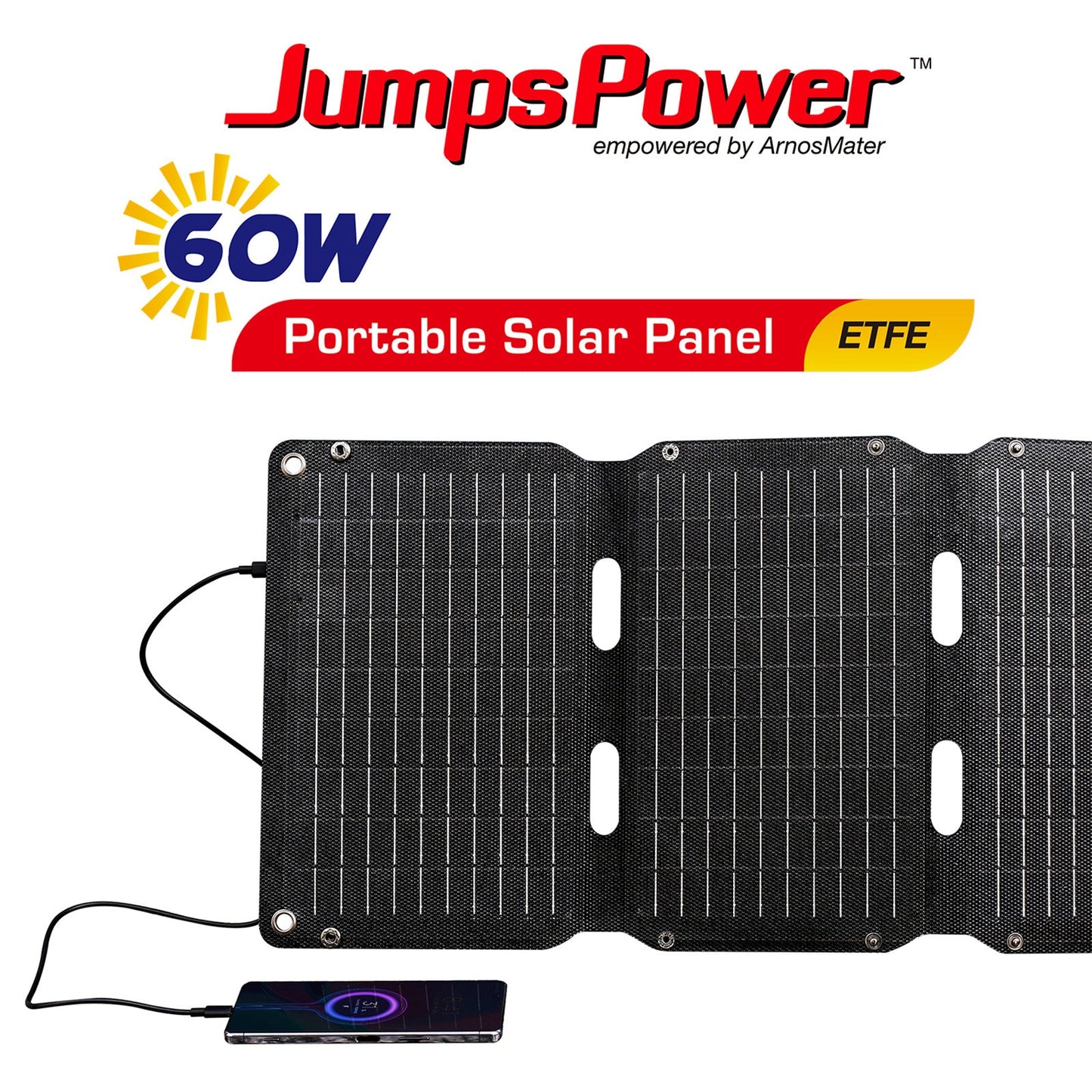 NNEDSZ 60W Solar Panel Portable Charger JumpsPower Power Generator Foldable-1
