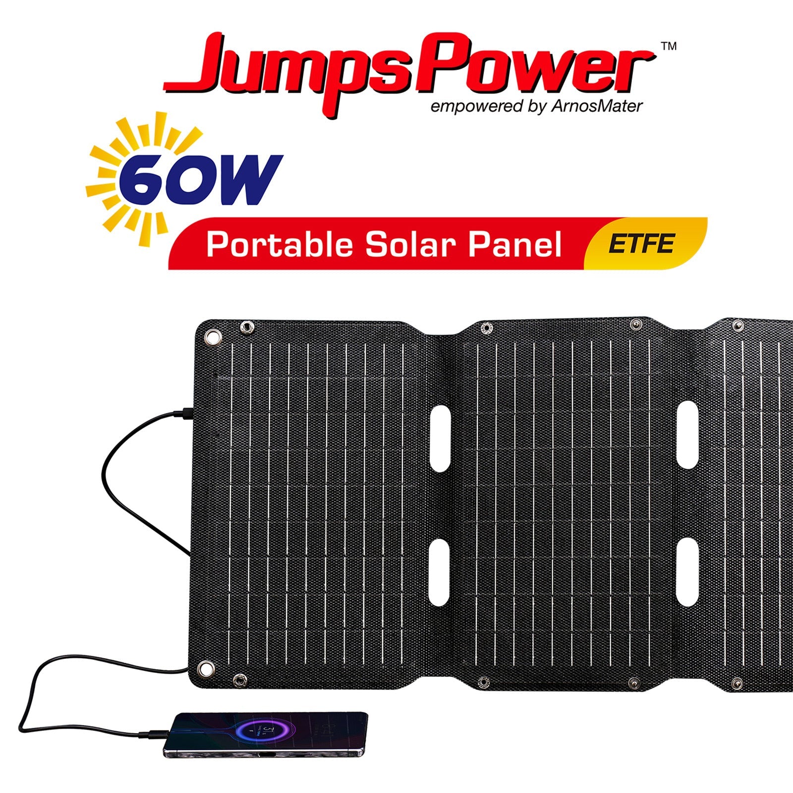 NNEDSZ 60W Solar Panel Portable Charger JumpsPower Power Generator Foldable-1
