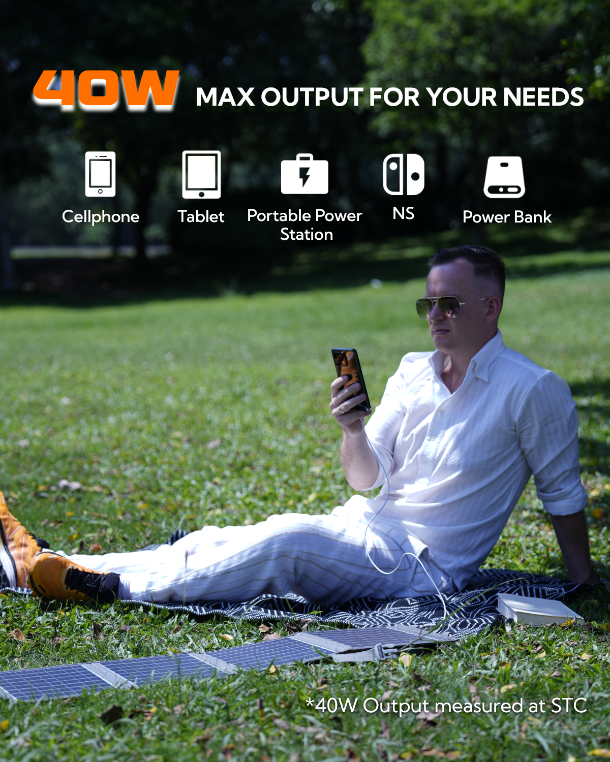 LUM Solar 40 Portable Solar Panel-Gray-4