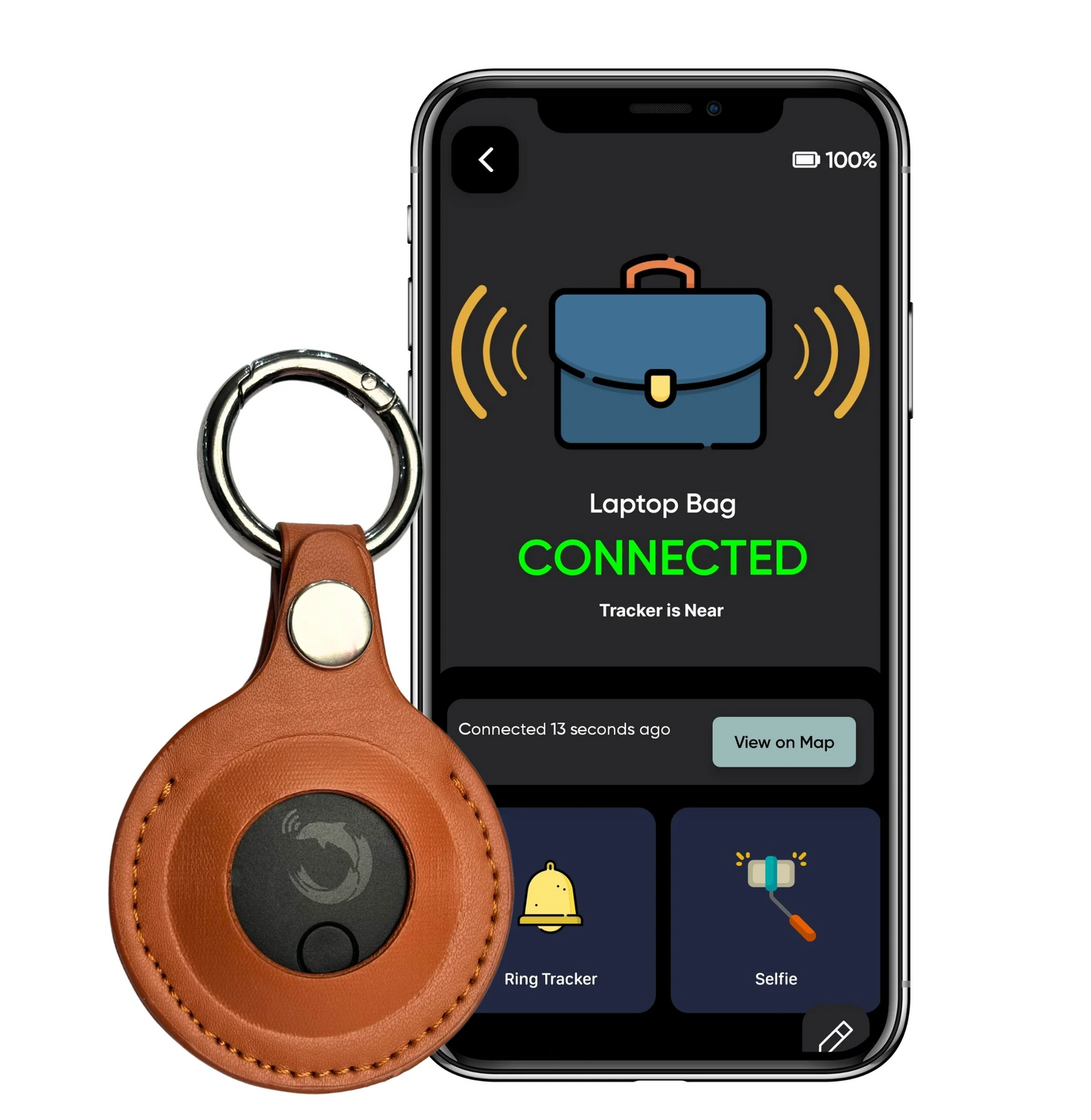 Dolphin Smart Bluetooth Tracker Pro with Leather Case-0