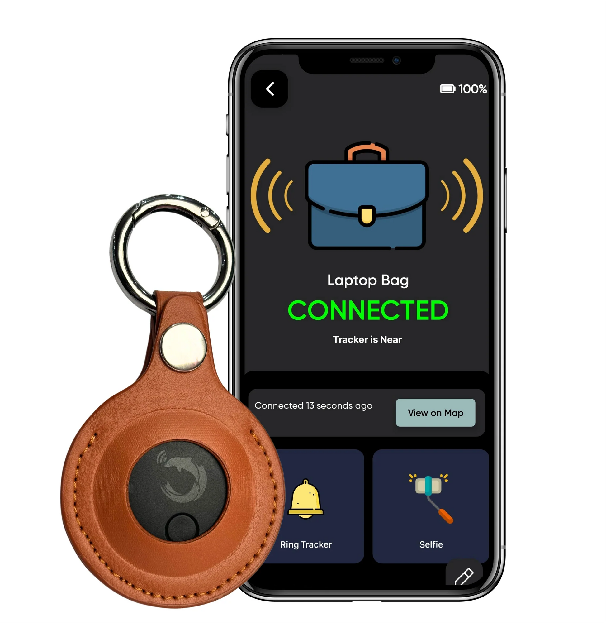 Dolphin Smart Bluetooth Tracker Pro with Leather Case-0