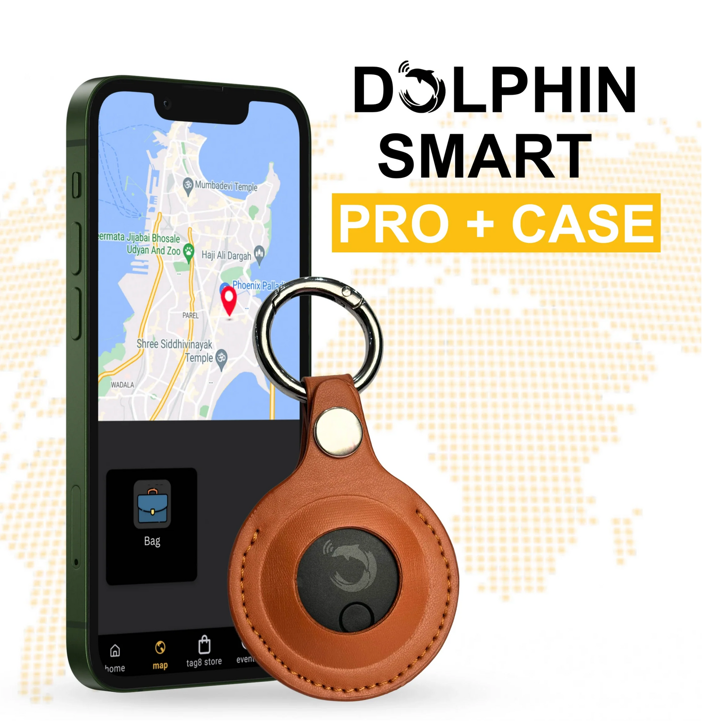 Dolphin Smart Bluetooth Tracker Pro with Leather Case-1