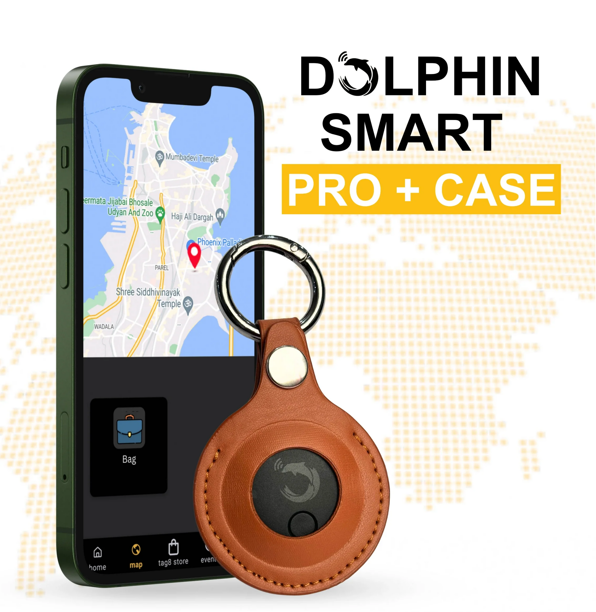 Dolphin Smart Bluetooth Tracker Pro with Leather Case-1